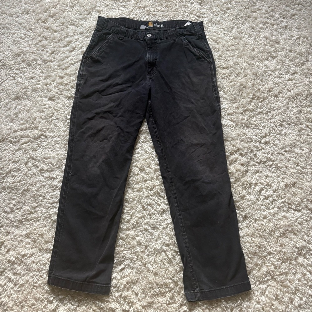 Carhartt Black Straight-Leg Work Pants. Size 34/30.